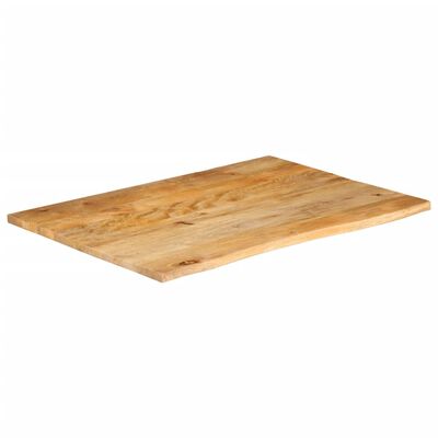 vidaXL Tafelblad met natuurlijke rand 90x80x2,5 cm massief mangohout