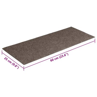 vidaXL 15 st Trapmatten zelfklevend rechthoekig 60x25 cm crèmekleurig