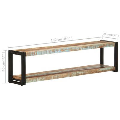 vidaXL Tv-meubel 150x30x40 cm massief gerecycled hout