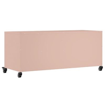 vidaXL Tv-meubel 100,5x39x43,5 cm staal roze