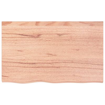 vidaXL Wandschap 80x50x(2-4) cm behandeld massief eikenhout lichtbruin