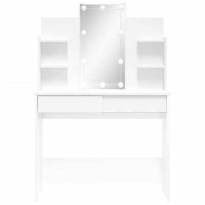 vidaXL Kaptafel met LED-verlichting 96x40x142 cm hoogglans wit