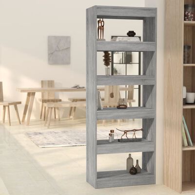 vidaXL Boekenkast/kamerscherm 60x30x166 cm bewerkt hout grijs sonoma