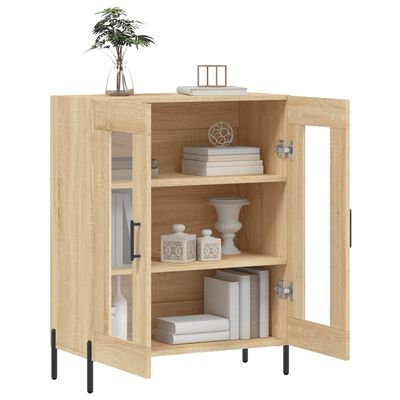 vidaXL Dressoir 69,5x34x90 cm bewerkt hout sonoma eikenkleurig