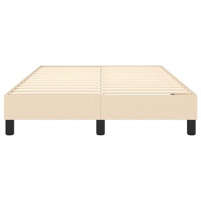 vidaXL Bedframe zonder matras 120x200 cm stof crèmekleurig