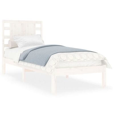 vidaXL Bedframe massief hout wit 90x190 cm