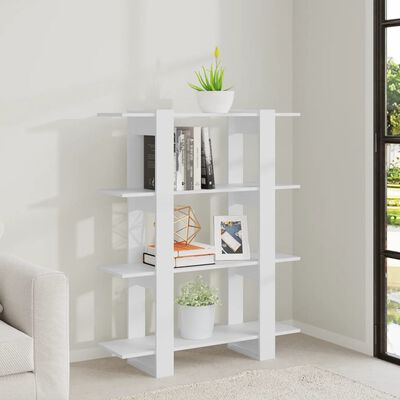 vidaXL Boekenkast/kamerscherm 100x30x123,5 cm wit