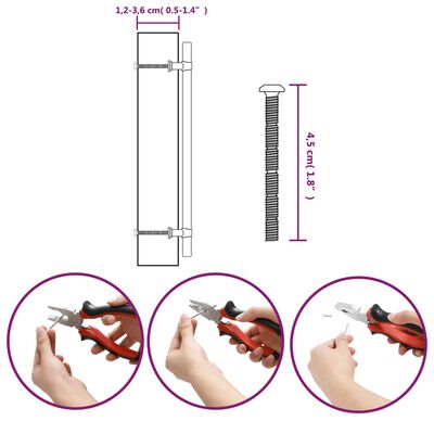 vidaXL Handvatten 20 st 224 mm roestvrij staal zwart