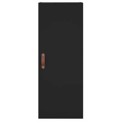 vidaXL Hoge kast 34,5x34x180 cm bewerkt hout zwart