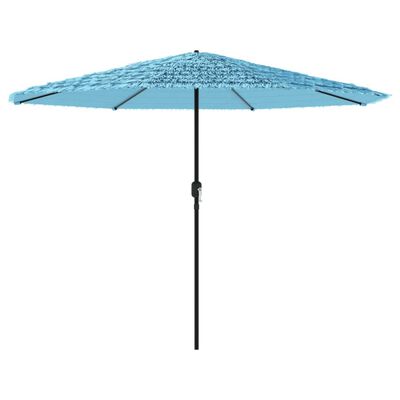 vidaXL Parasol met stalen paal 388x388x248 cm blauw