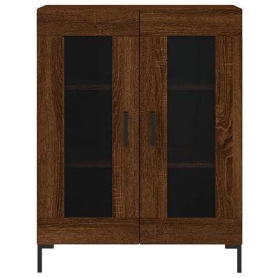 vidaXL Hoge kast 69,5x34x180 cm bewerkt hout bruin eikenkleur