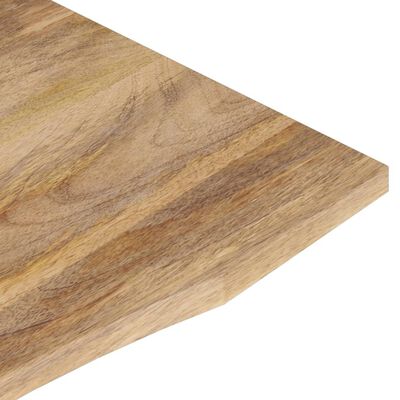 vidaXL Bureaublad met ronding 120x60x2,5 cm massief ruw mangohout