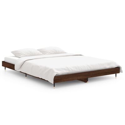 vidaXL Bedframe zonder matras bewerkt hout bruin eikenkleur 140x190 cm