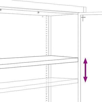 vidaXL Archiefkast 90x40x110 cm staal zwart