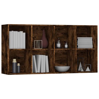 vidaXL Boekenkast 66x30x130 cm bewerkt hout gerookt eikenkleurig