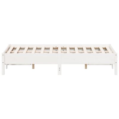 vidaXL Bedframe zonder matras massief grenenhout wit 140x190 cm