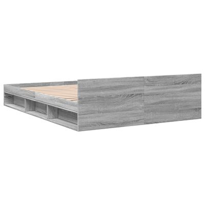 vidaXL Bedframe met lades bewerkt hout grijs sonoma eiken 140x190 cm