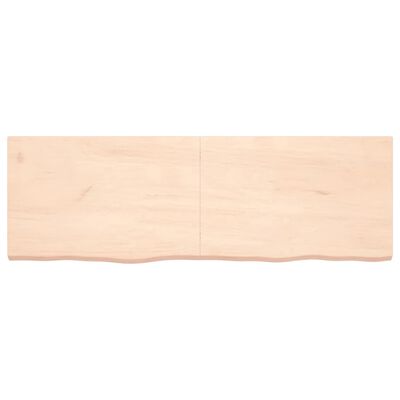 vidaXL Wastafelblad 180x60x(2-6) cm onbehandeld massief hout