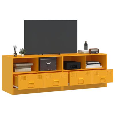 vidaXL Tv-meubelen 2 st 67x39x44 cm staal mosterdgeel