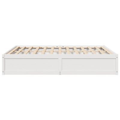 vidaXL Bedframe zonder matras massief grenenhout wit 200x200 cm