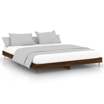 vidaXL Bedframe zonder matras bewerkt hout bruin eikenkleur 150x200 cm