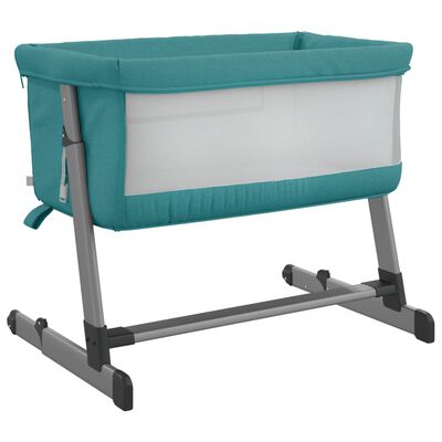 vidaXL Babybox met matras linnen groen