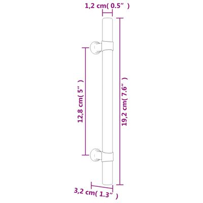 vidaXL Handvatten 20 st 128 mm roestvrij staal bronskleurig