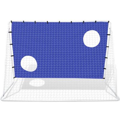 vidaXL Voetbaldoel met richtmuur hoogwaardig 240x92x150 cm staal