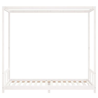 vidaXL Kinderbedframe 90x200 cm massief grenenhout wit