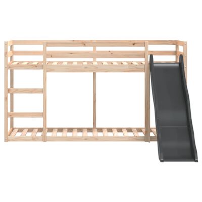 vidaXL Stapelbed met glijbaan en ladder massief grenenhout 80x200 cm