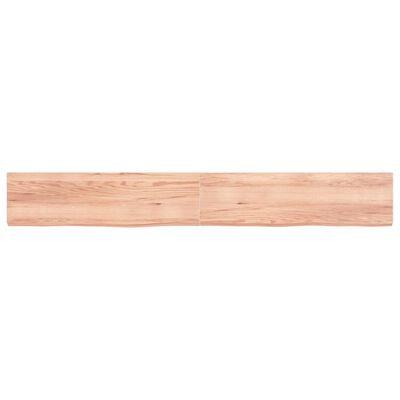 vidaXL Wastafelblad 220x30x(2-6) cm behandeld massief hout lichtbruin