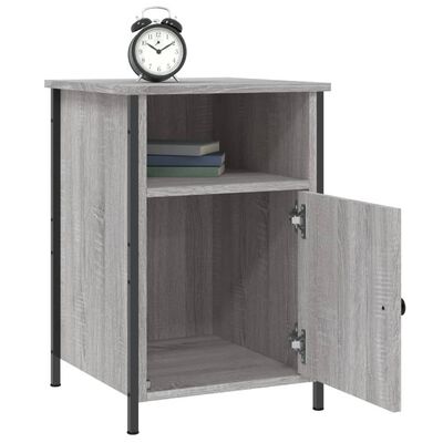 vidaXL Nachtkastjes 2 st 40x42x60 cm bewerkt hout grijs sonoma eiken