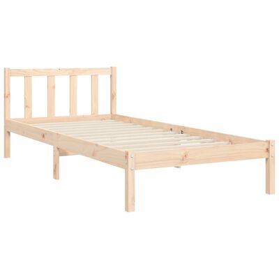 vidaXL Bedframe met hoofdbord massief hout