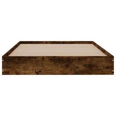 vidaXL Bedframe zonder matras hout gerookt eikenkleurig 100x200 cm