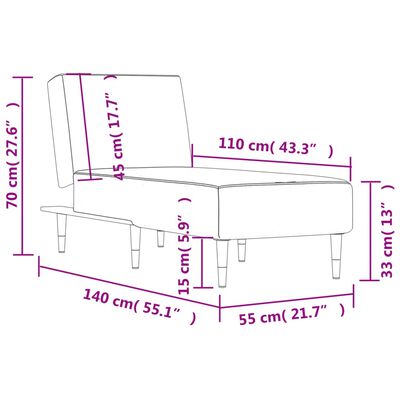 vidaXL Chaise longue fluweel donkergroen