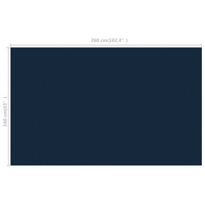 vidaXL Zwembadfolie solar drijvend 260x160 cm PE zwart en blauw