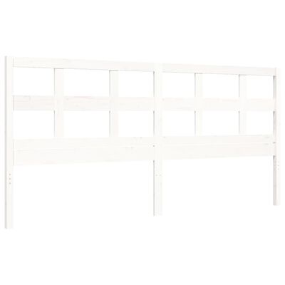 vidaXL Bedframe met hoofdbord massief hout wit