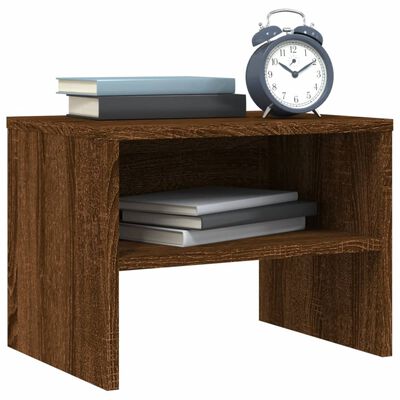 vidaXL Nachtkastjes 2 st 40x30x30 cm bewerkt hout bruin eikenkleur