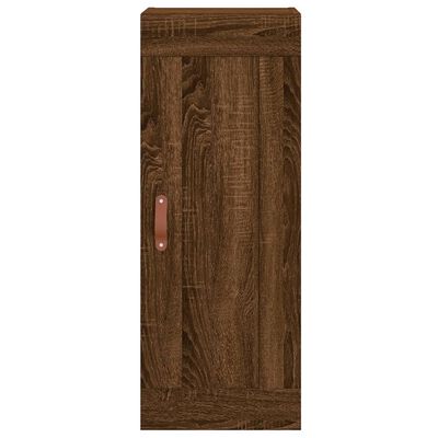 vidaXL Hoge kast 34,5x34x180 cm bewerkt hout bruin eikenkleur