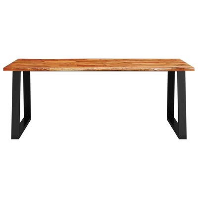 vidaXL Eettafel met natuurlijke rand 200x90x75 cm massief acaciahout