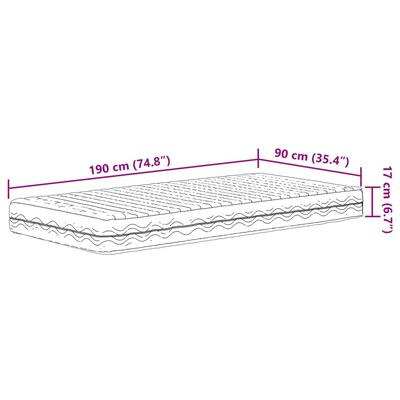 vidaXL Slaapbank me matras 90x190 cm massief grenenhout wasbruin