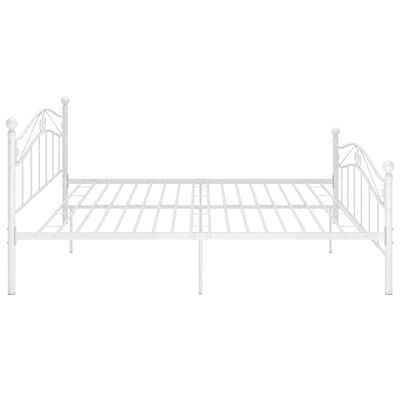 vidaXL Bedframe metaal wit 160x200 cm