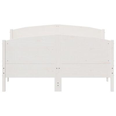 vidaXL Bedframe zonder matras massief grenenhout wit 120x200 cm