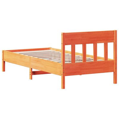 vidaXL Bedframe zonder matras massief grenenhout wasbruin 100x200 cm