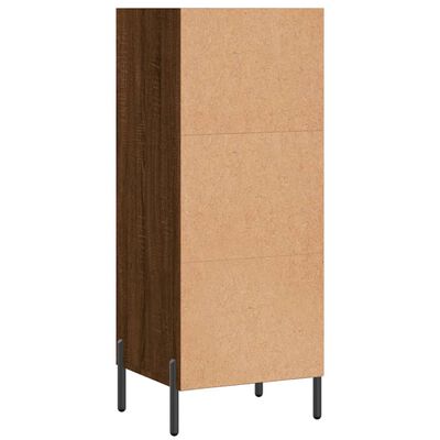 vidaXL Dressoir 34,5x32,5x90 cm bewerkt hout bruin eikenkleur