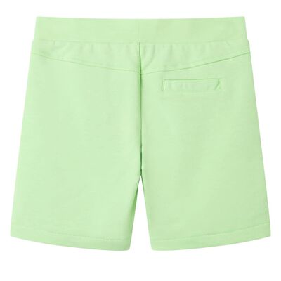 Kindershort 104 fluorescerend groen