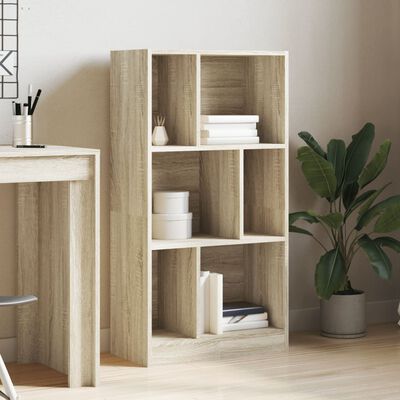 vidaXL Boekenkast 57x28,5x107,5 cm bewerkt hout sonoma eikenkleurig