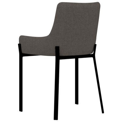 vidaXL Eetkamerstoelen draaibaar 2 st stof taupe