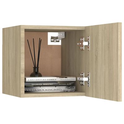 vidaXL Tv-wandmeubelen 2 st 30,5x30x30 cm sonoma eikenkleurig