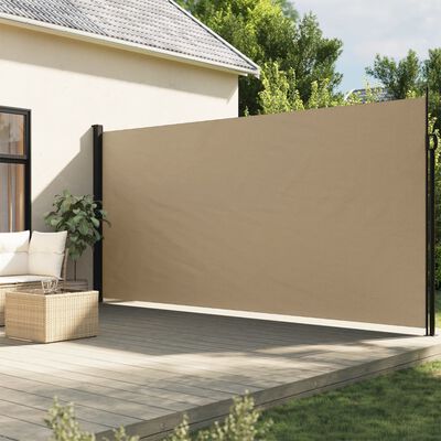 vidaXL Windscherm uittrekbaar 220x500 cm beige